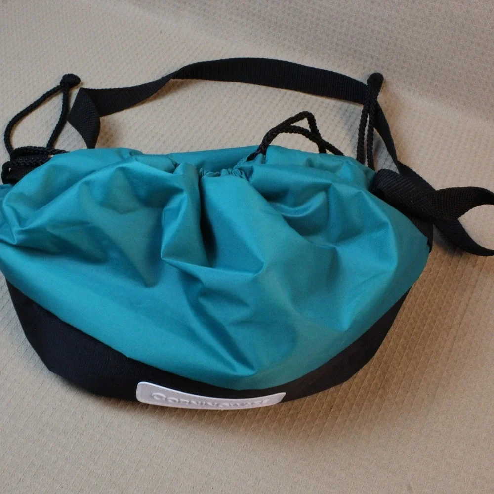 CorningWare Vintage Teal Black Insulated Lunch Bag Drawstring Gorpcore 9.5x7